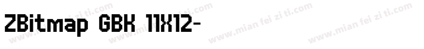 ZBitmap GBK 11X12字体转换